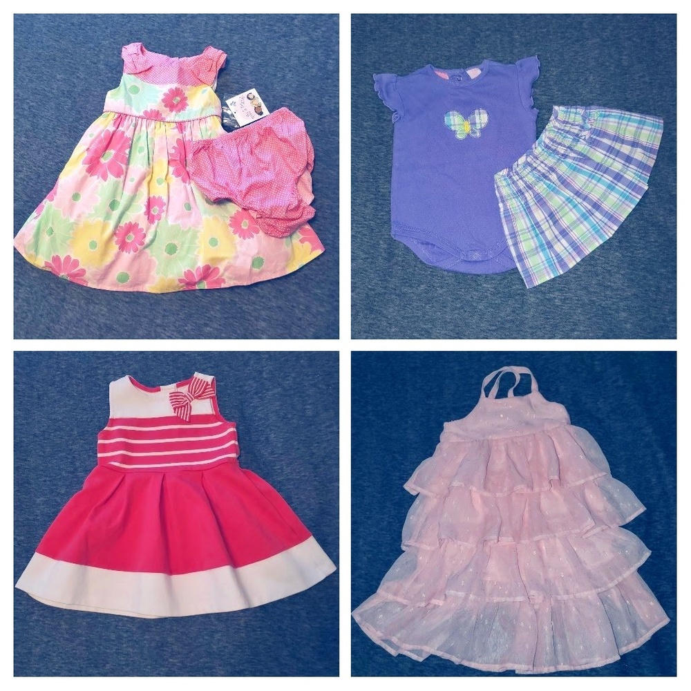 Lot of Girl Clothes EUC & NWT, size 12-18 mos